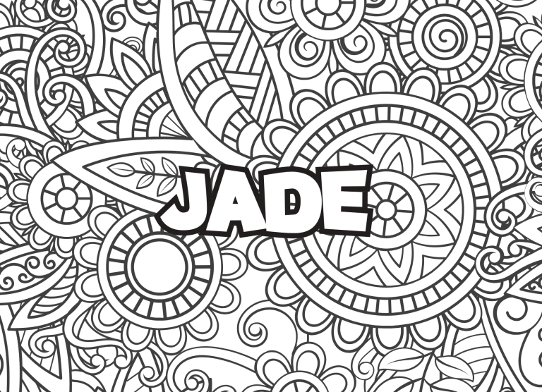 Prenom jade Coloriage mandala - dessin gratuit &agrave; imprimer