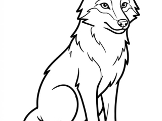 coloriage loup assis à imprimer coloriage loup assis - dessin gratuit à imprimer
