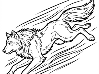 coloriage loup court rapide à imprimer coloriage loup court rapide - dessin gratuit à imprimer