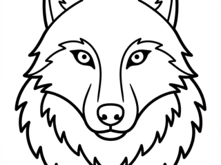coloriage loup face regard à imprimer coloriage loup face regard - dessin gratuit à imprimer