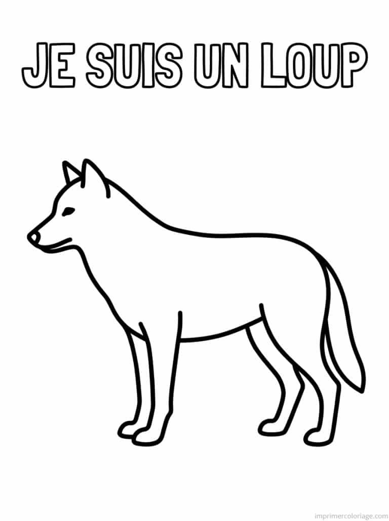 coloriage loup je suis loup - dessin gratuit &agrave; imprimer