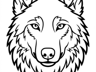 coloriage loup portrait visage à imprimer coloriage loup portrait visage - dessin gratuit à imprimer