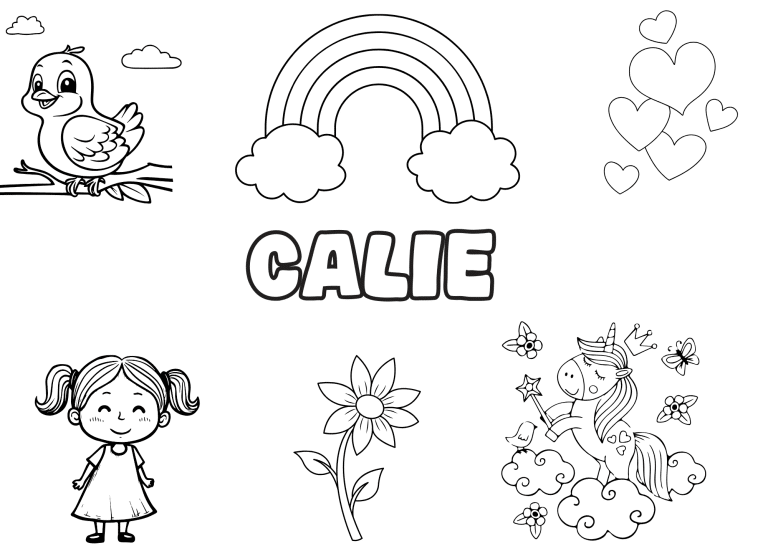 Coloriage prenom calie - dessin gratuit &agrave; imprimer