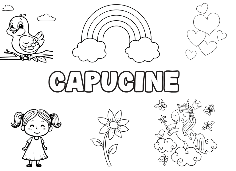 Coloriage prenom capucine - dessin gratuit &agrave; imprimer