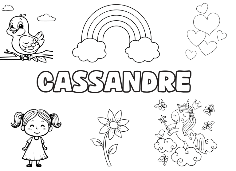 Coloriage prenom cassandre - dessin gratuit &agrave; imprimer