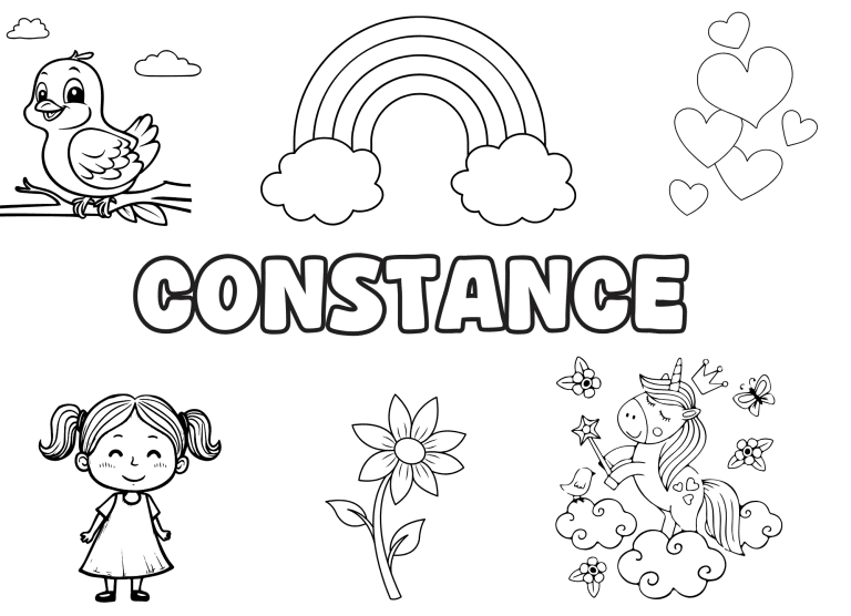 Coloriage prenom constance - dessin gratuit &agrave; imprimer