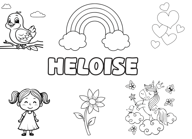Coloriage prenom heloise - dessin gratuit &agrave; imprimer