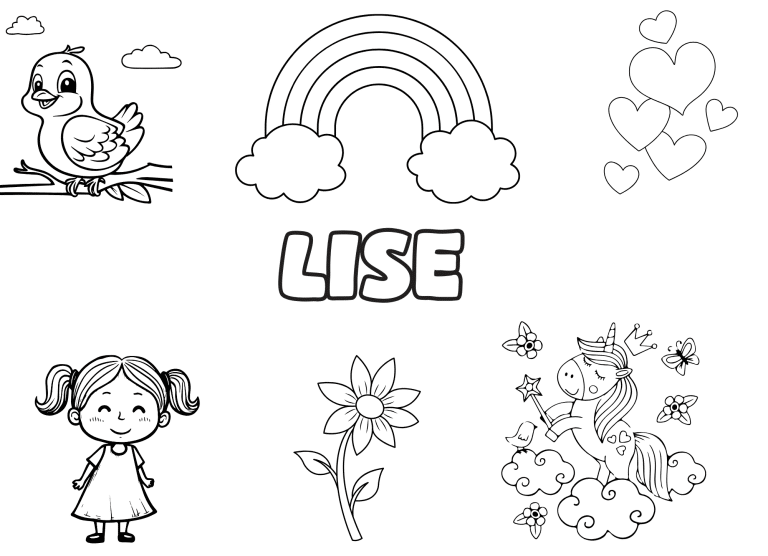prenom lise - dessin gratuit &agrave; imprimer