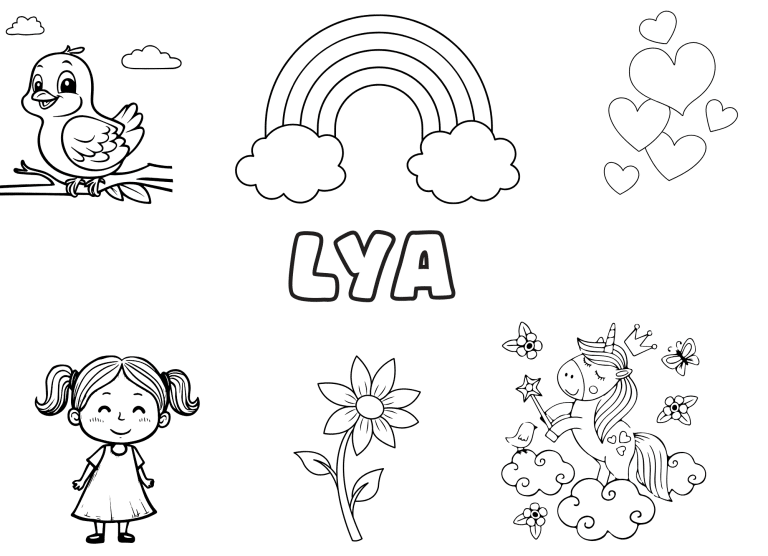 prenom lya - dessin gratuit &agrave; imprimer