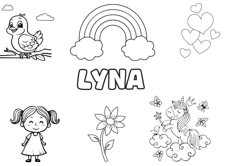 prenom lyna - dessin gratuit &agrave; imprimer