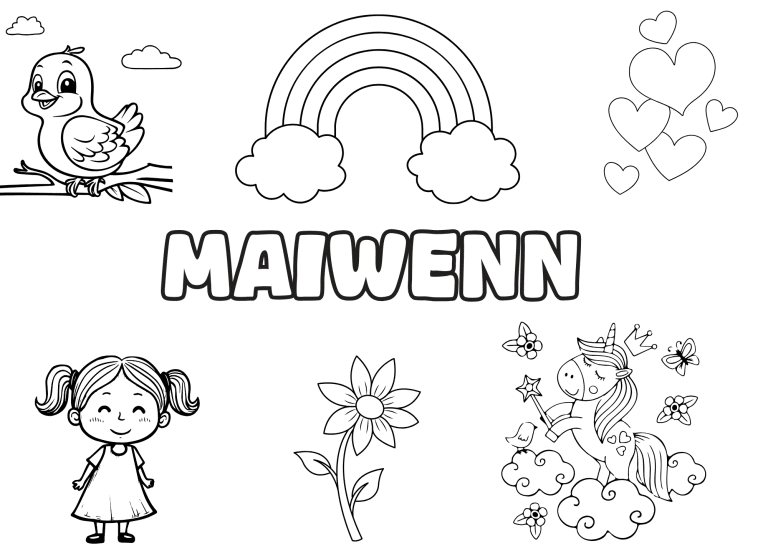 prenom maiween - dessin gratuit &agrave; imprimer