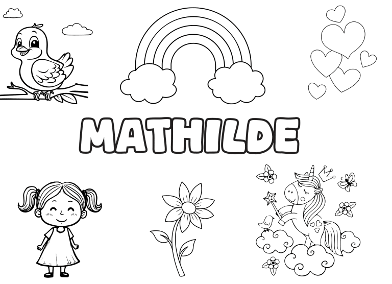 prenom mathilde - dessin gratuit &agrave; imprimer