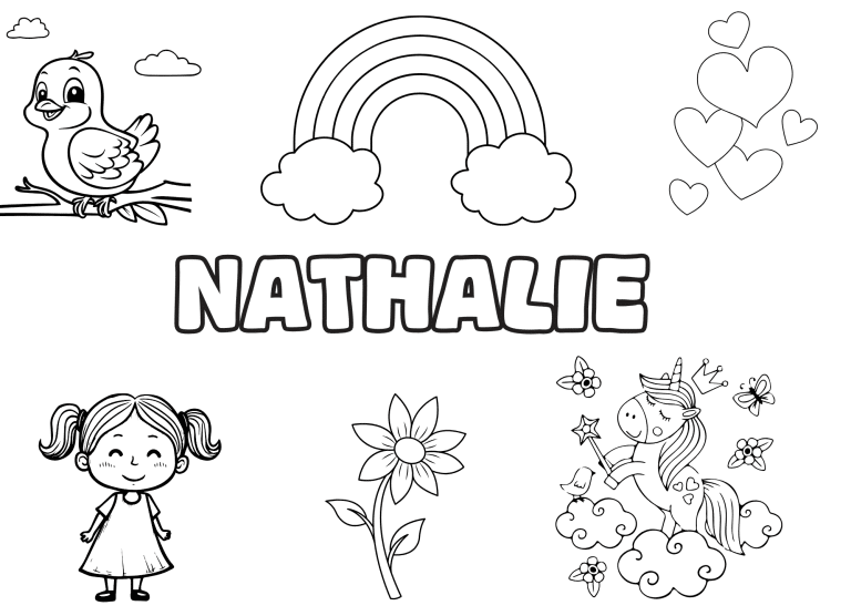prenom nathalie - dessin gratuit &agrave; imprimer