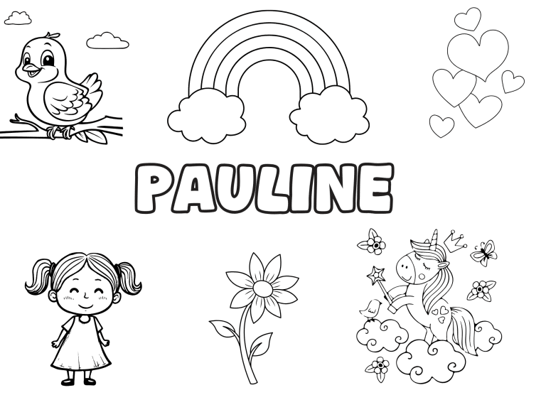 prenom pauline - dessin gratuit &agrave; imprimer