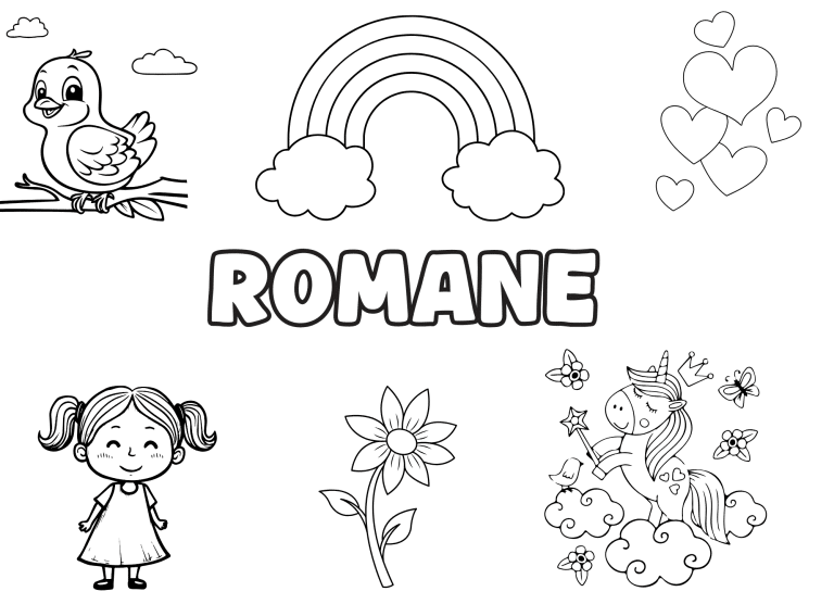 prenom romane - dessin gratuit &agrave; imprimer