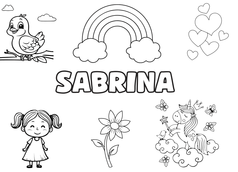 prenom sabrina - dessin gratuit &agrave; imprimer