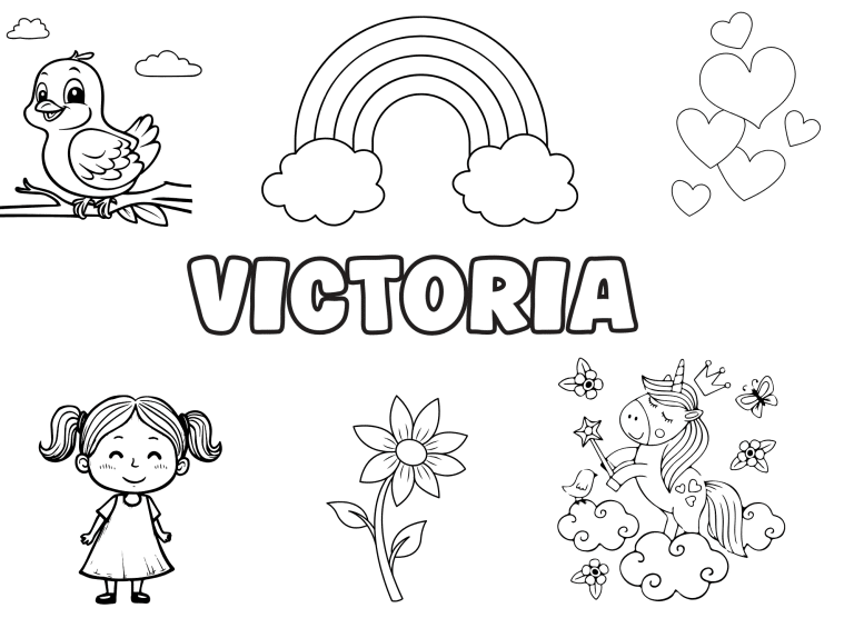 prenom victoria - dessin gratuit &agrave; imprimer