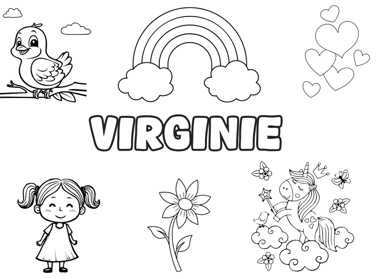 prenom virginie - dessin gratuit &agrave; imprimer