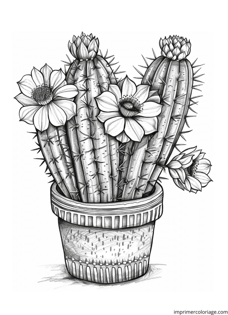 Coloriage cactus mandala à imprimer Coloriage cactus mandala - dessin gratuit à imprimer