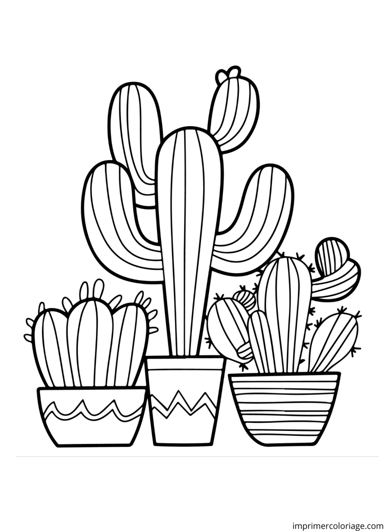Coloriage cactus mandala enfant à imprimer Coloriage cactus mandala enfant - dessin gratuit à imprimer