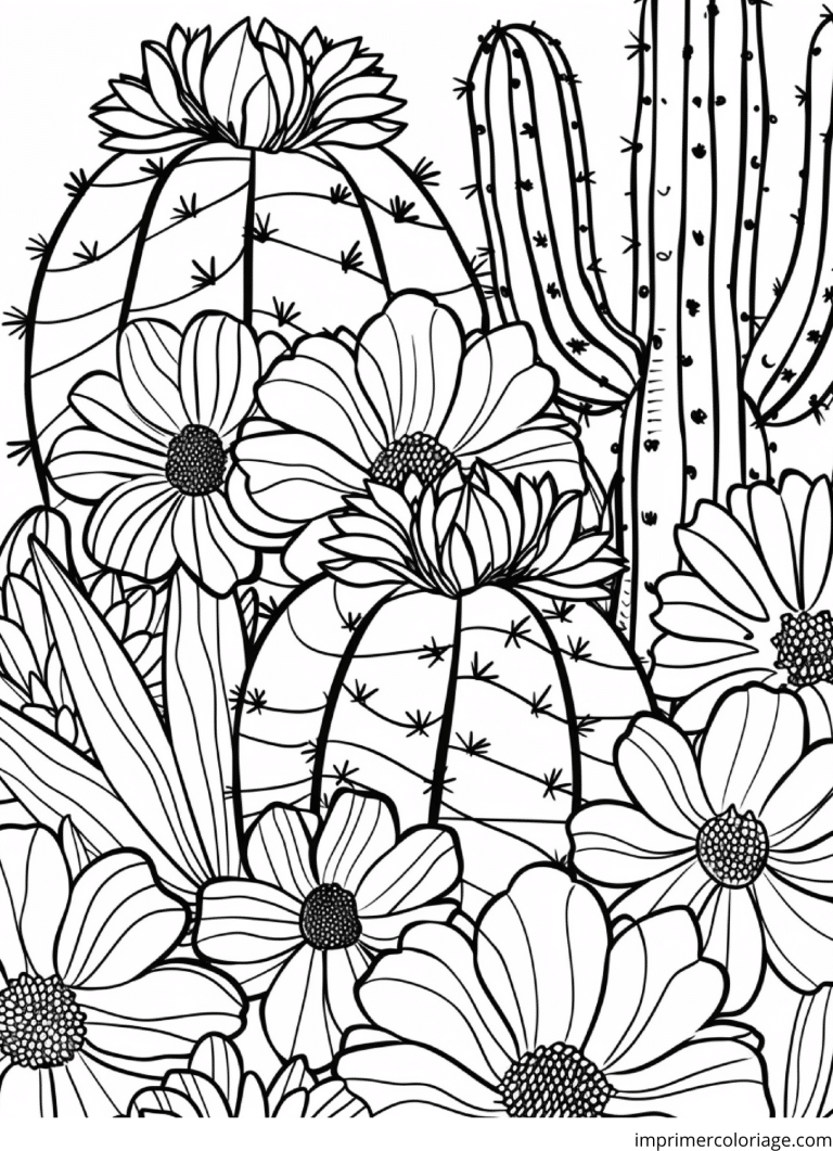 dessin cactus à colorier à imprimer dessin cactus à colorier - dessin gratuit à imprimer
