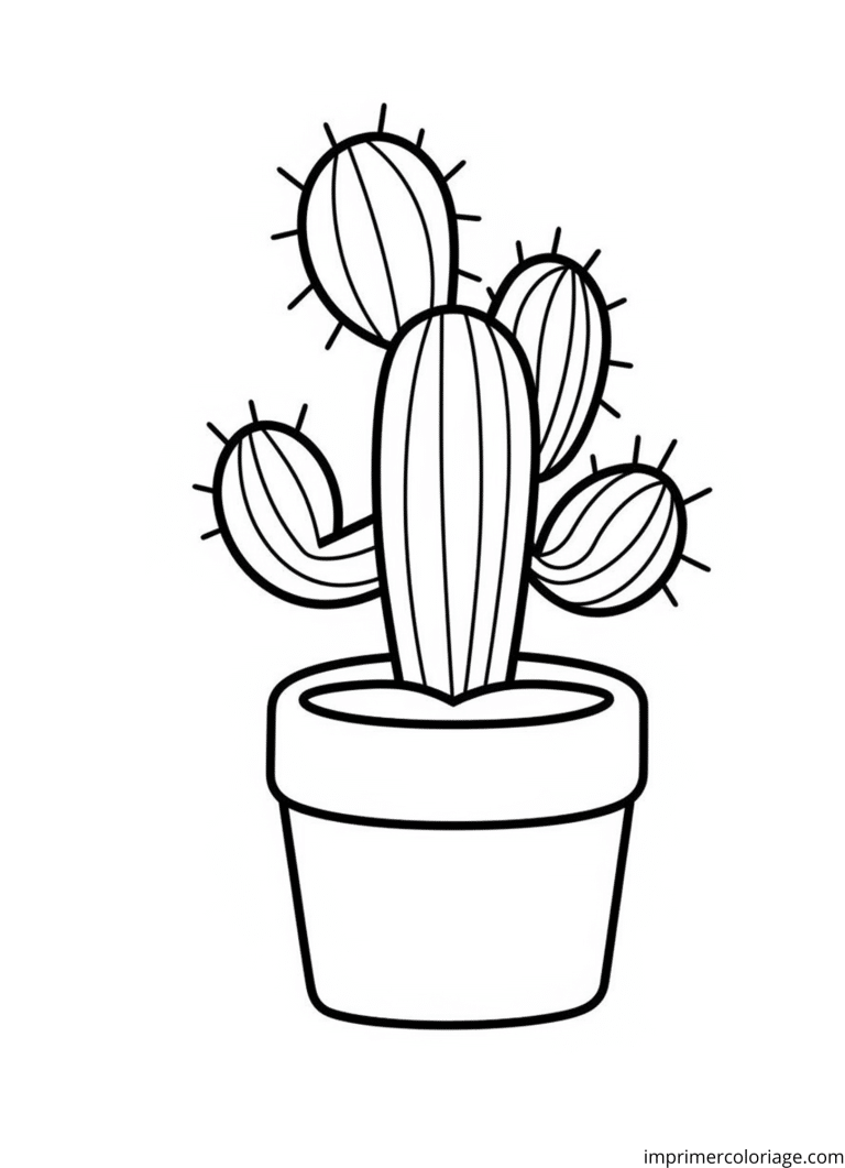 modèle joli cactus à imprimer modèle joli cactus - dessin gratuit à imprimer