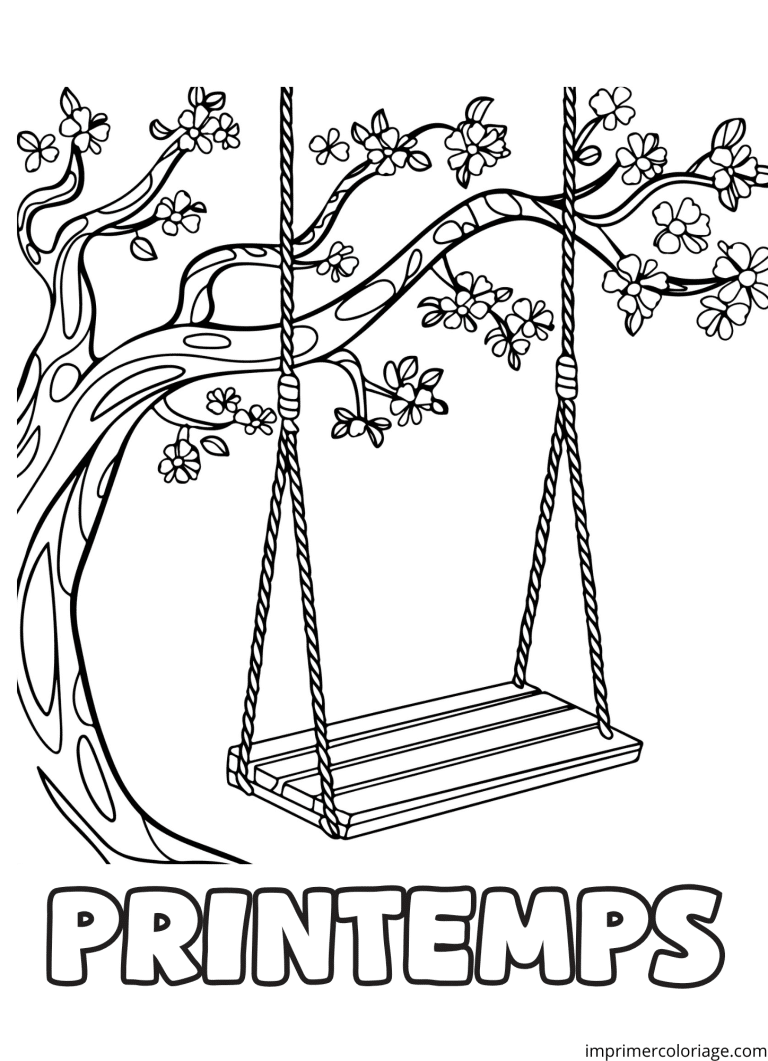 Coloriage balan&ccedil;oire de jardin - dessin gratuit &agrave; imprimer