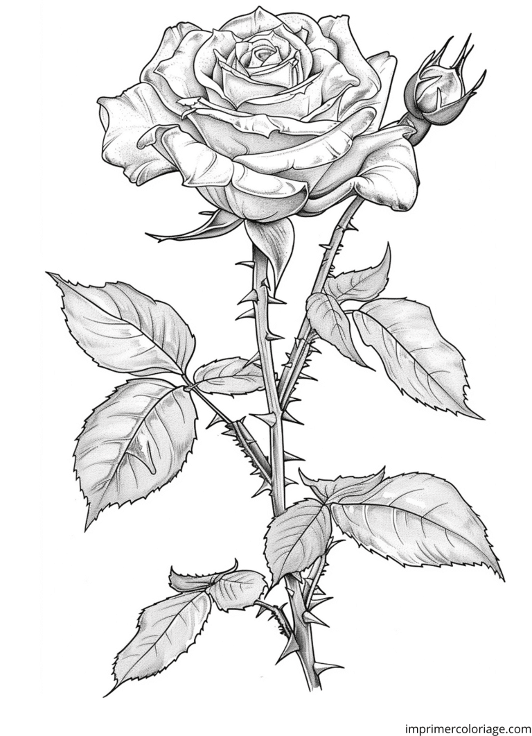Coloriage rose mandala à imprimer Coloriage rose mandala - dessin gratuit à imprimer