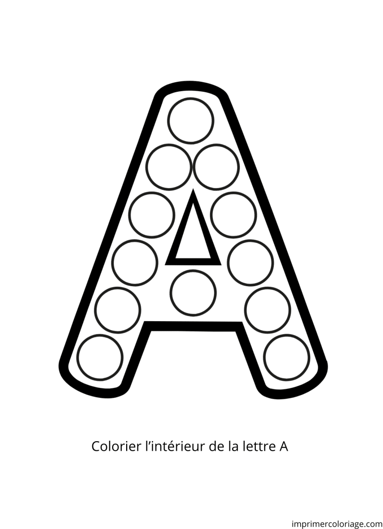 Coloriage de la lettre A drole (2) à imprimer Coloriage de la lettre A drole (2) - dessin gratuit à imprimer