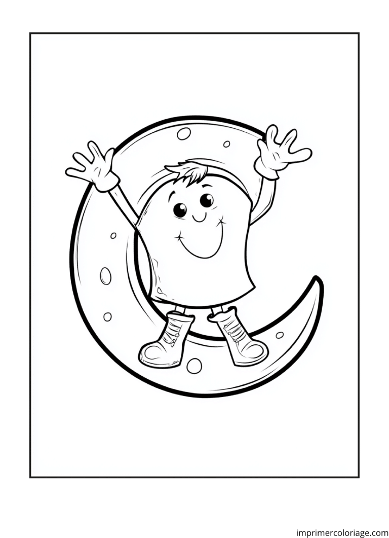 Coloriage de la lettre C drole à imprimer Coloriage de la lettre C drole - dessin gratuit à imprimer