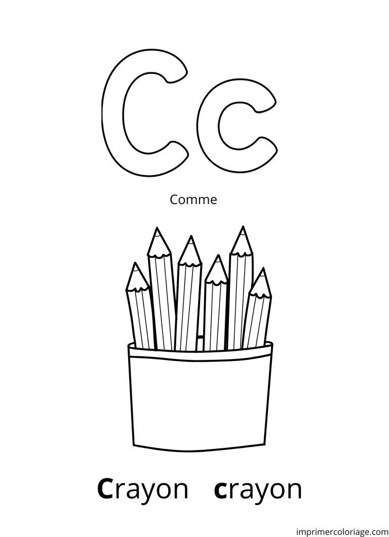 Coloriage de la lettre c personnage 2 à imprimer Coloriage de la lettre c personnage 2 - dessin gratuit à imprimer