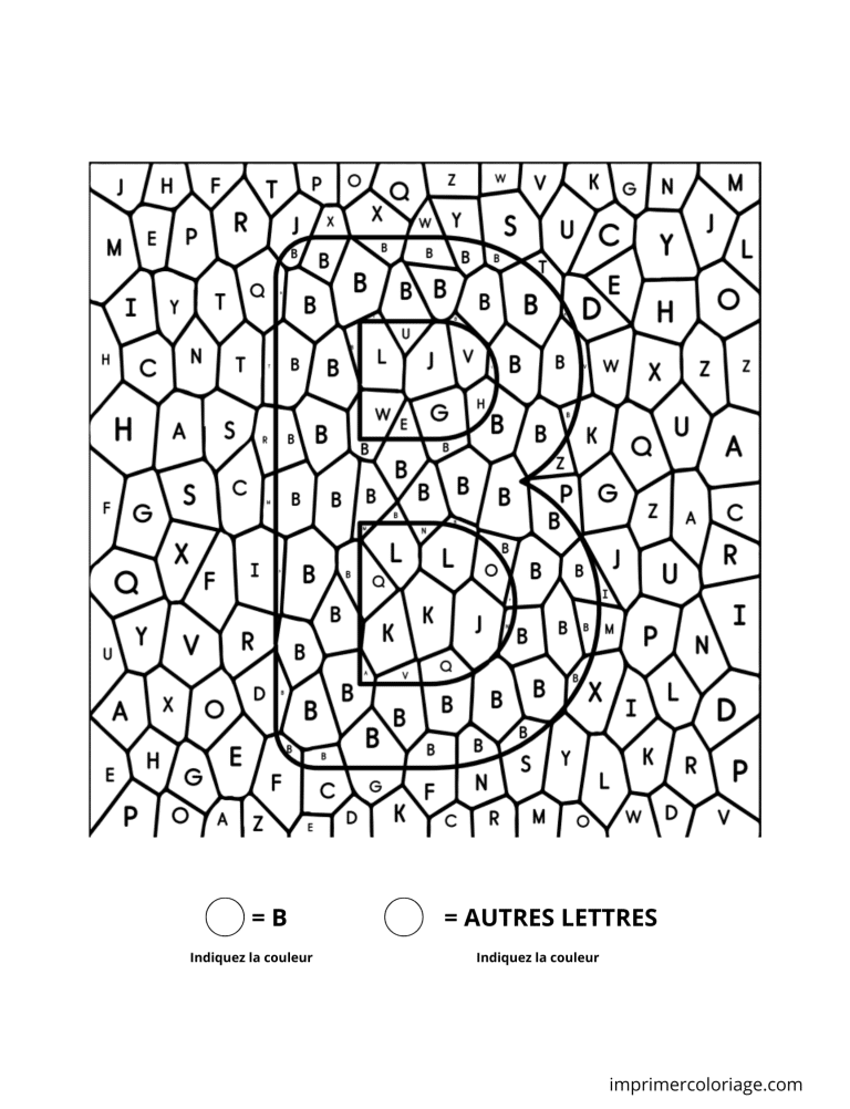 Coloriage magique lettre B en capitale à imprimer Coloriage magique lettre B en capitale - dessin gratuit à imprimer