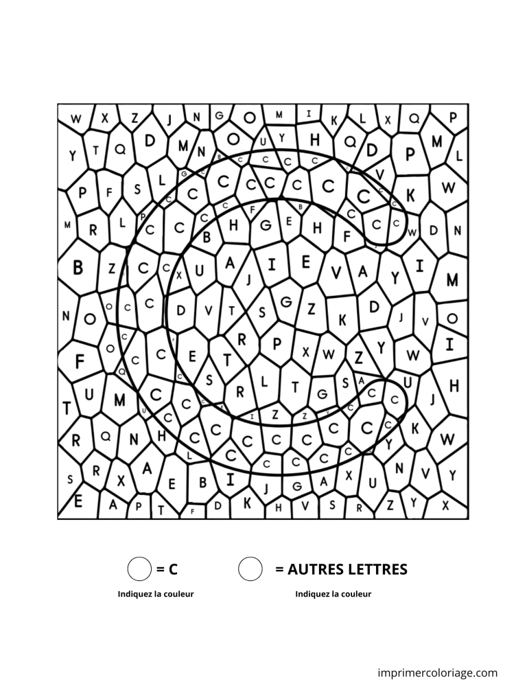 Coloriage magique lettre C en écriture capitale à imprimer Coloriage magique lettre C en écriture capitale - dessin gratuit à imprimer