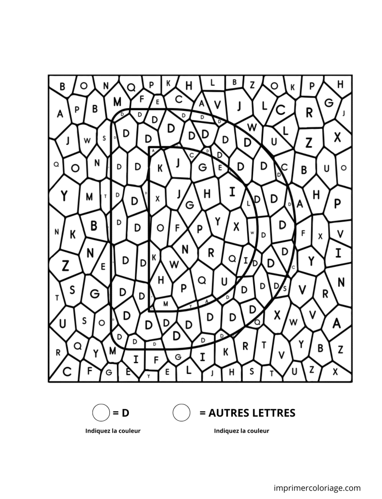 Coloriage magique lettre D en lettre capitale Copie - dessin gratuit &agrave; imprimer