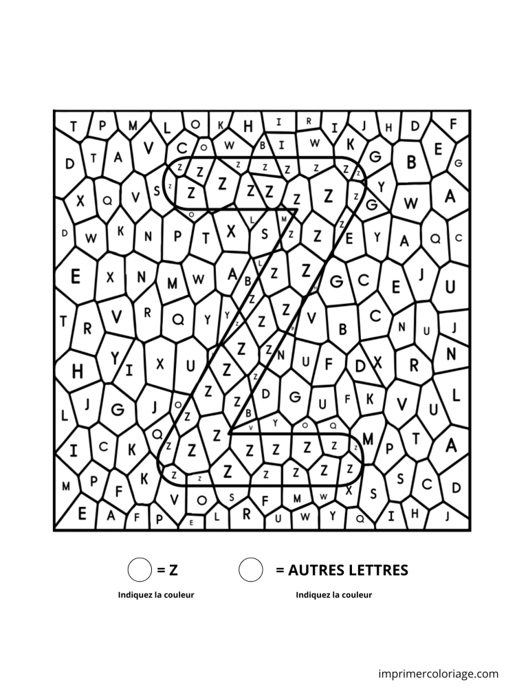 Coloriage magique lettre Z capitale à imprimer Coloriage magique lettre Z capitale - dessin gratuit à imprimer