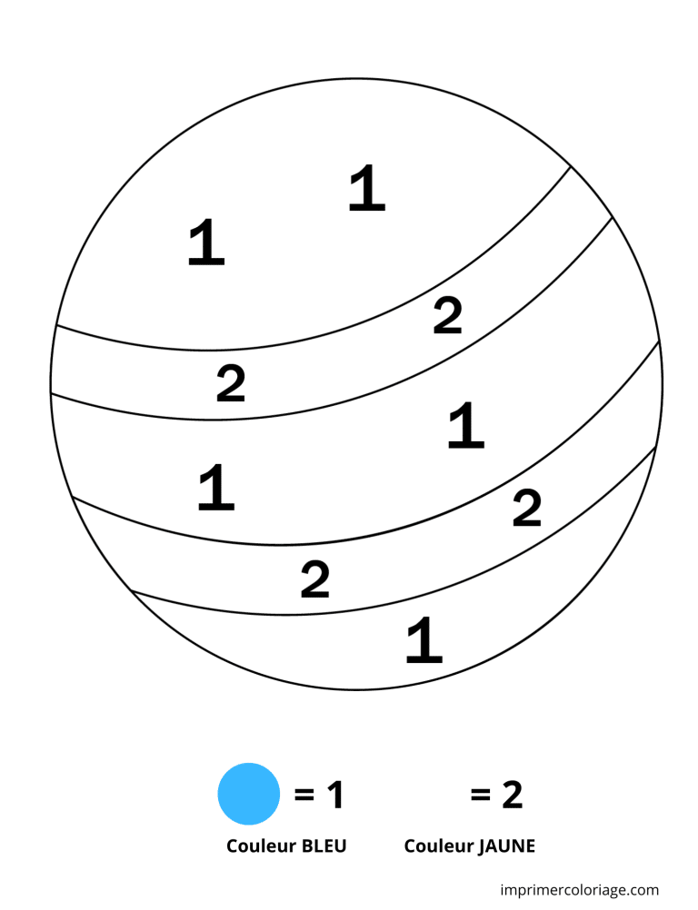 Coloriage magique petite section ballon - dessin gratuit &agrave; imprimer