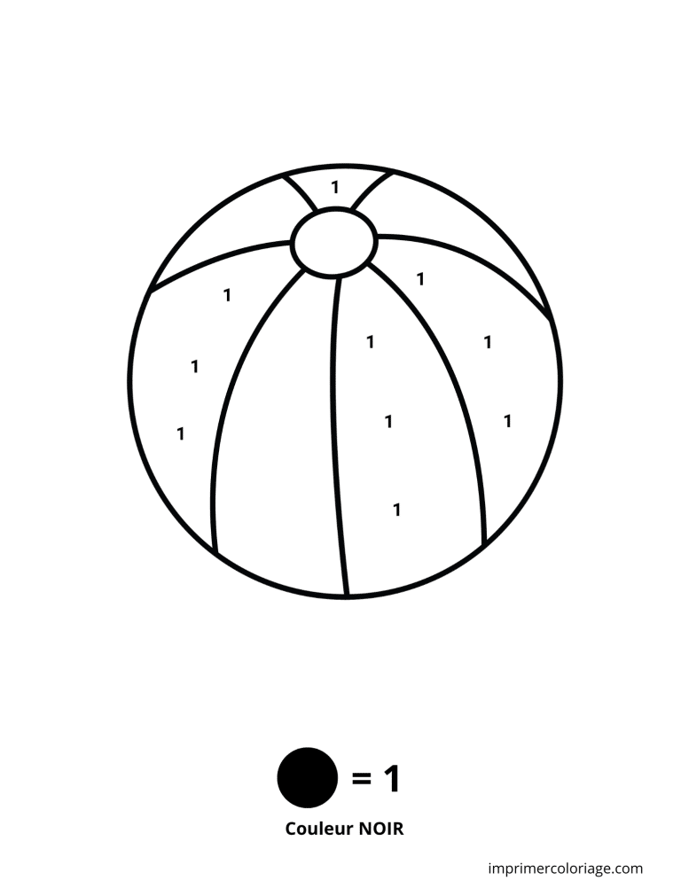 Coloriage magique petite section ballon de foot - dessin gratuit &agrave; imprimer