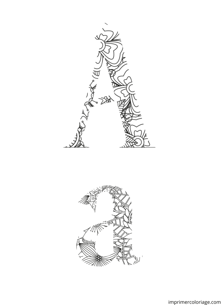 Colorier la lettre A en mandala (majuscule et minuscule) à imprimer Colorier la lettre A en mandala (majuscule et minuscule) - dessin gratuit à imprimer
