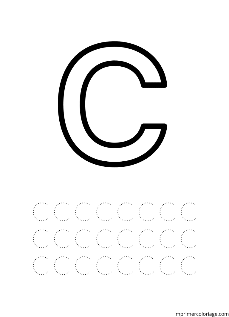 Colorier la lettre c en MAJUSCULE à imprimer Colorier la lettre c en MAJUSCULE - dessin gratuit à imprimer