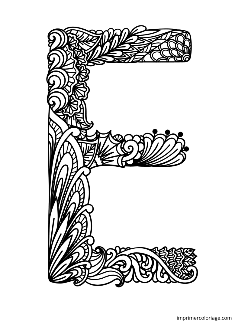 Colorier la lettre d en mandala (majuscule et minuscule) à imprimer Colorier la lettre d en mandala (majuscule et minuscule) - dessin gratuit à imprimer