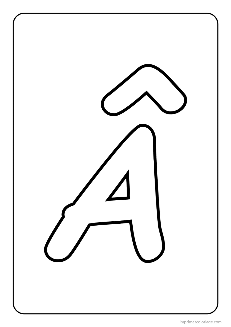 coloriage lettre a accent circonflexe majuscule gros traits - dessin gratuit &agrave; imprimer
