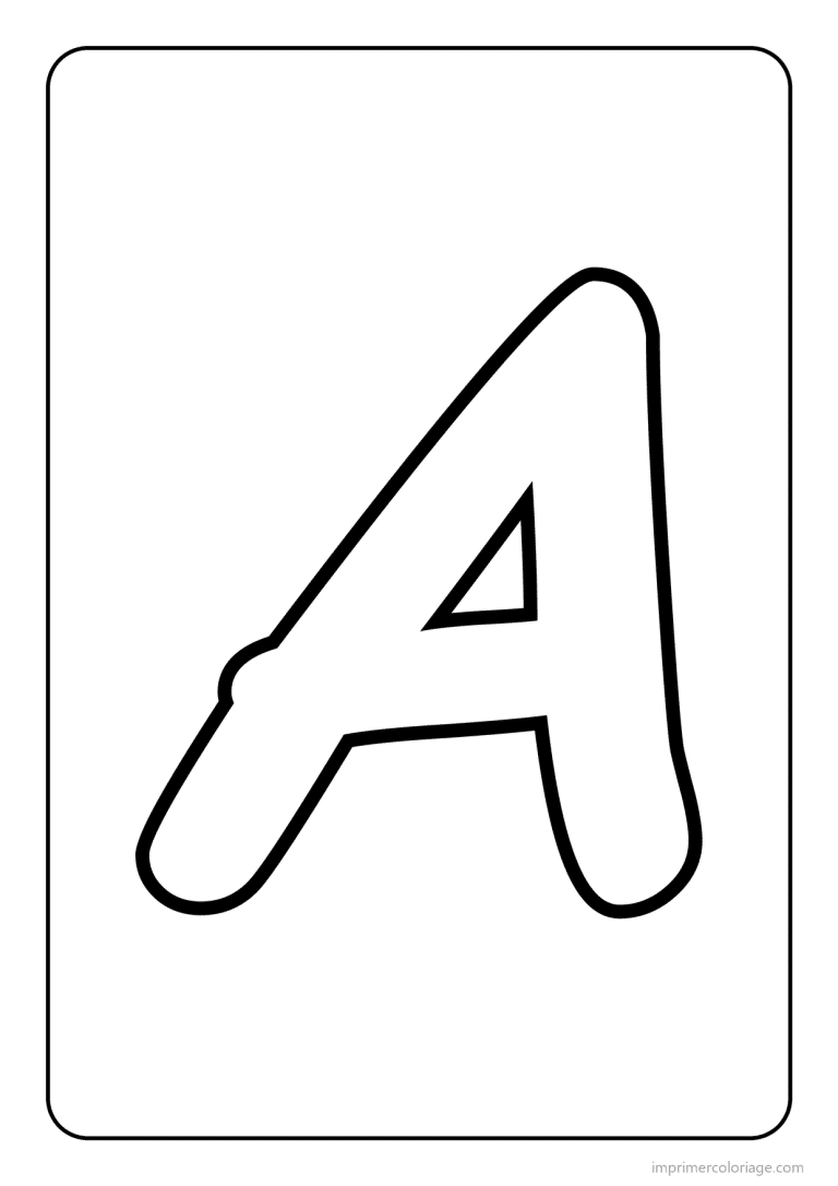 coloriage lettre a majuscule gros traits - dessin gratuit &agrave; imprimer