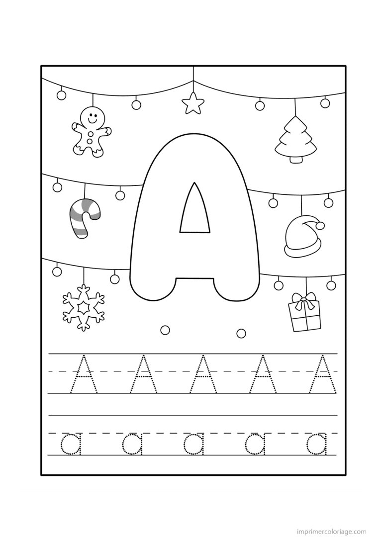 coloriage lettre a noel - dessin gratuit &agrave; imprimer