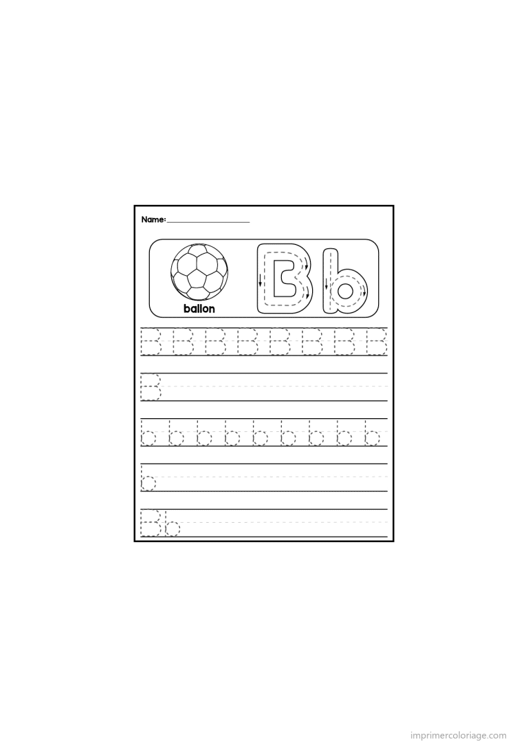 coloriage lettre b ecriture - dessin gratuit &agrave; imprimer
