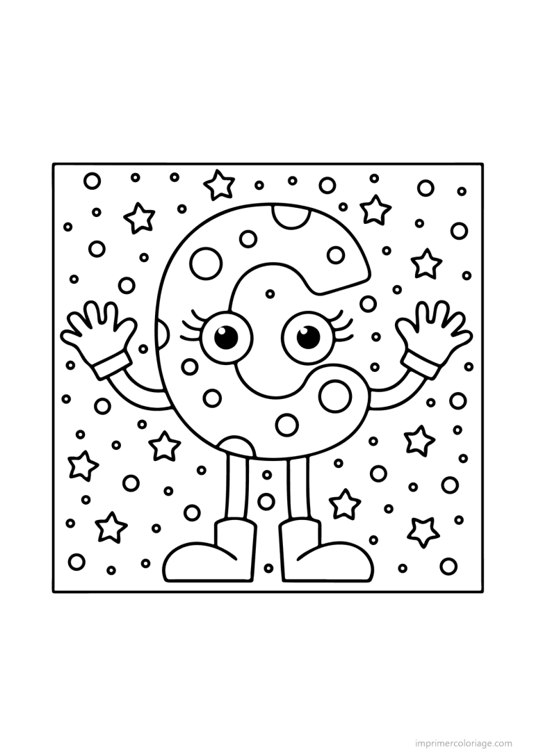 coloriage lettre c bonhomme fleurs - dessin gratuit &agrave; imprimer