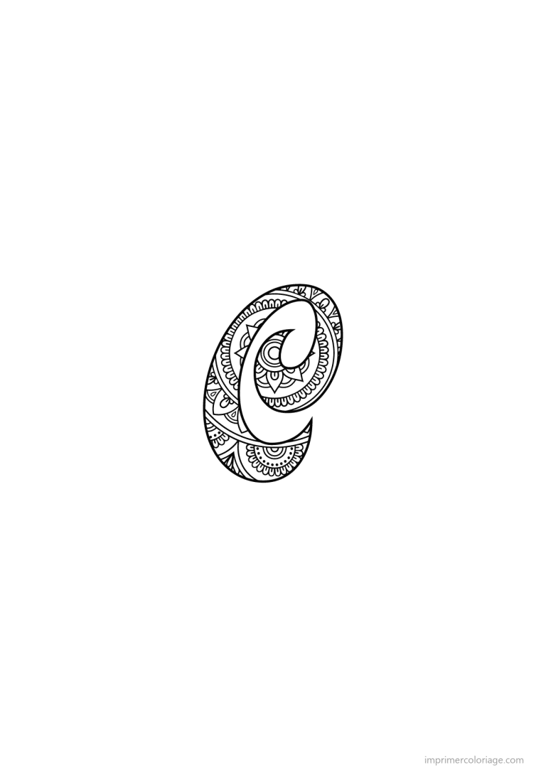 coloriage lettre c calligraphie - dessin gratuit &agrave; imprimer