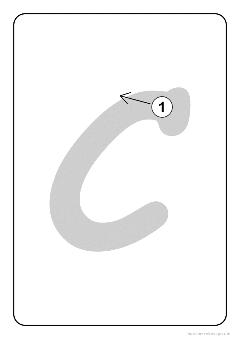 coloriage lettre c majuscule sens du trace - dessin gratuit &agrave; imprimer