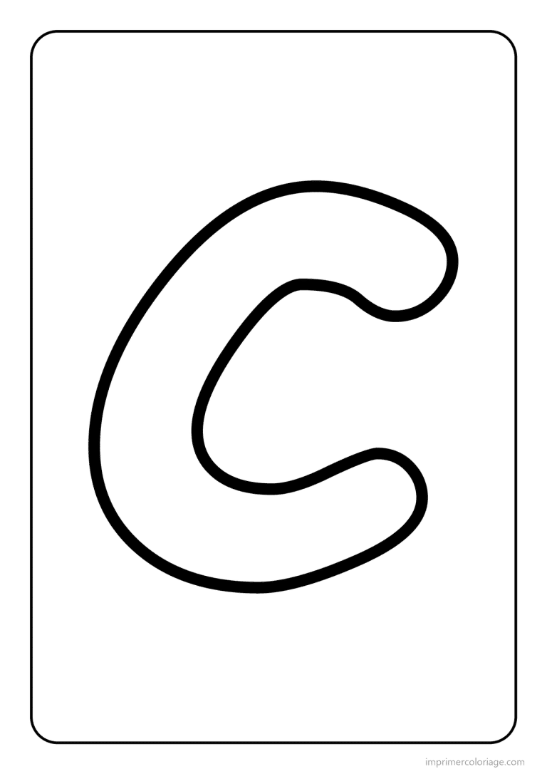coloriage lettre c minuscule gros traits - dessin gratuit &agrave; imprimer