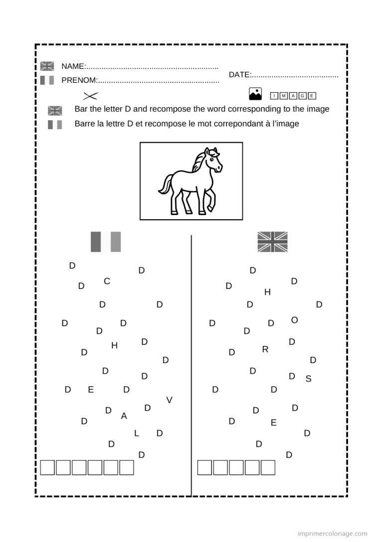 coloriage lettre d jeu lettres - dessin gratuit &agrave; imprimer