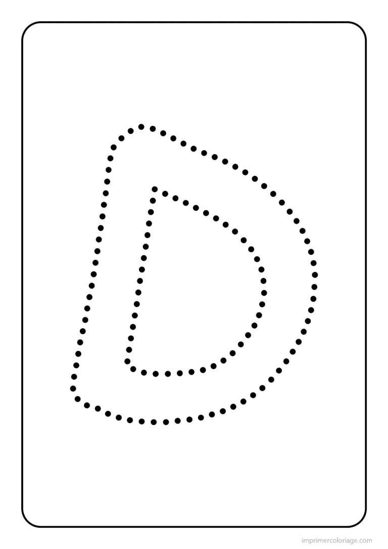 coloriage lettre d majuscule pointilles - dessin gratuit &agrave; imprimer